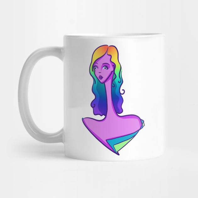 Rainbow-Haired Lady by KelseyLovelle